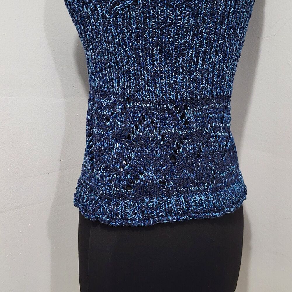 Anthropologie Pilcro Stitched Sleeveless Knit Sweater Tank Navy Blue NWT Size M - Picture 13 of 16